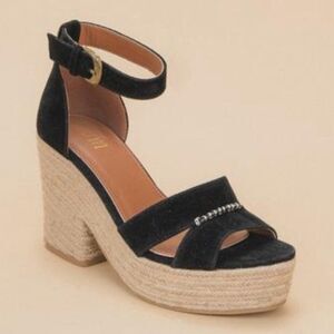 Mi iM "Lynn" Chunky Espadrille Wedge Heels Sz 8.5